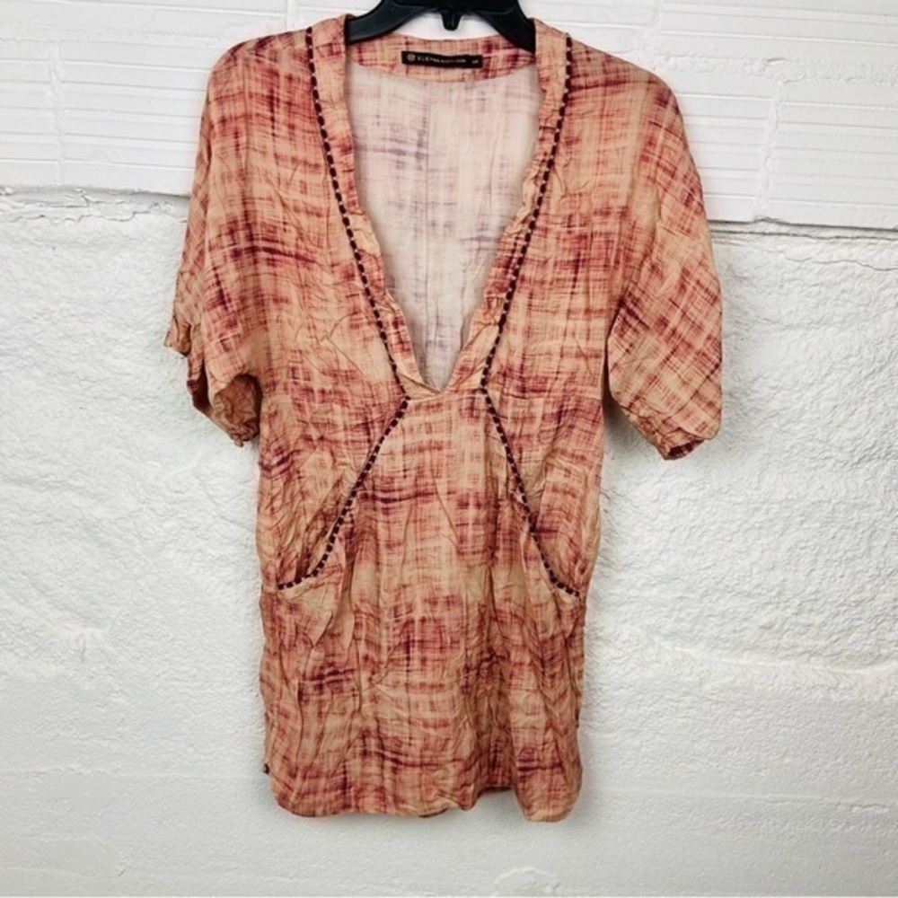 VIX PAULAHERMANNY peach lightweight swimsuit mini dress cover up size small